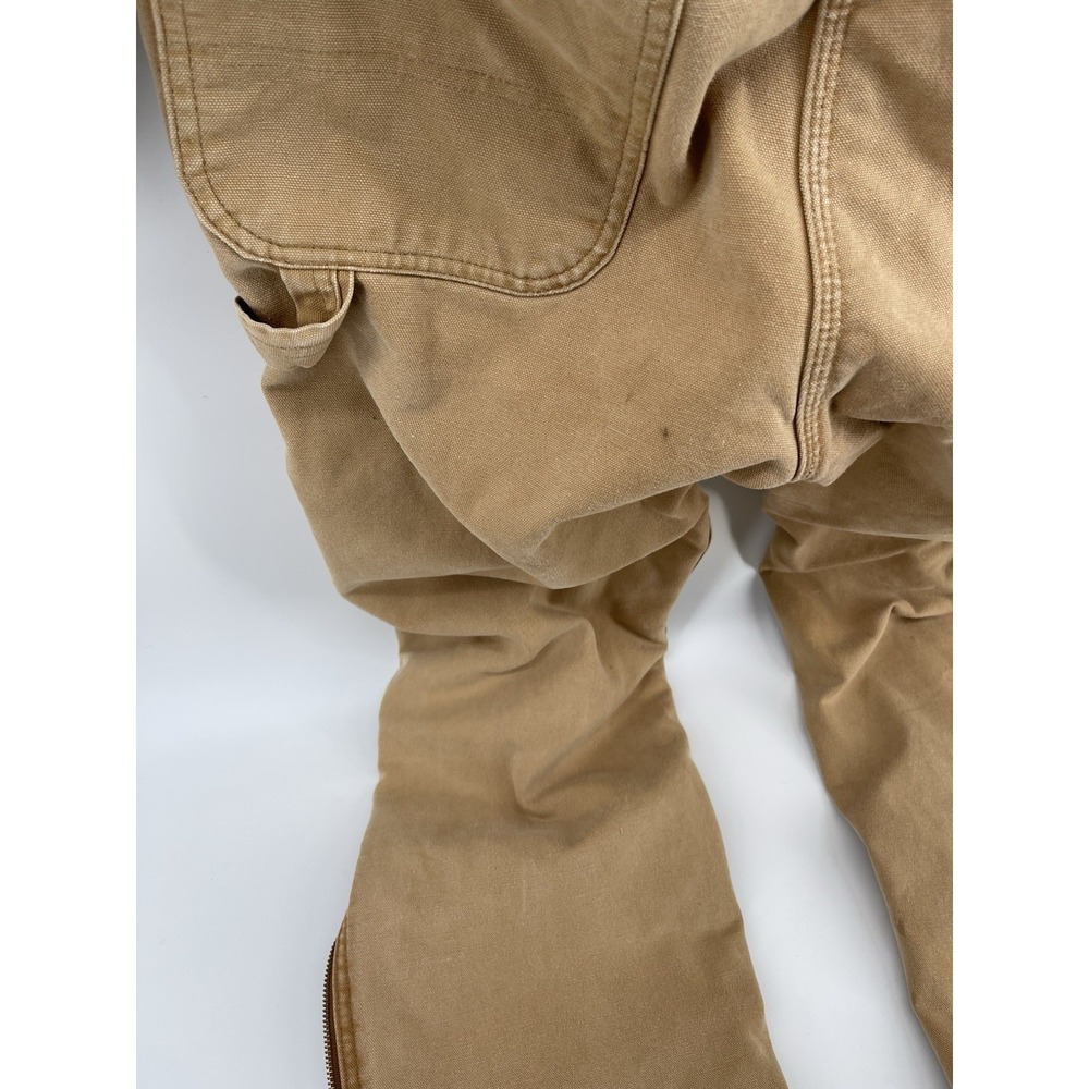 Rare vintage Carhartt Tan Brown Collar Duck Canvas Coverall Jumpsuit - Picture 10 of 16